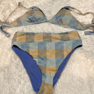 Aerie Colorful Textured Bikini Set